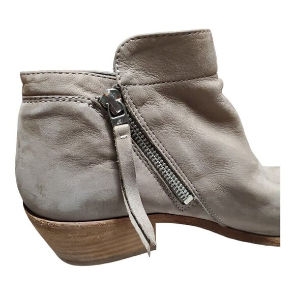 Sam Edelman Women's Packer Taupe Suede Fringe Zip Ankle Boots Size 8.5 - Picture 6 of 12